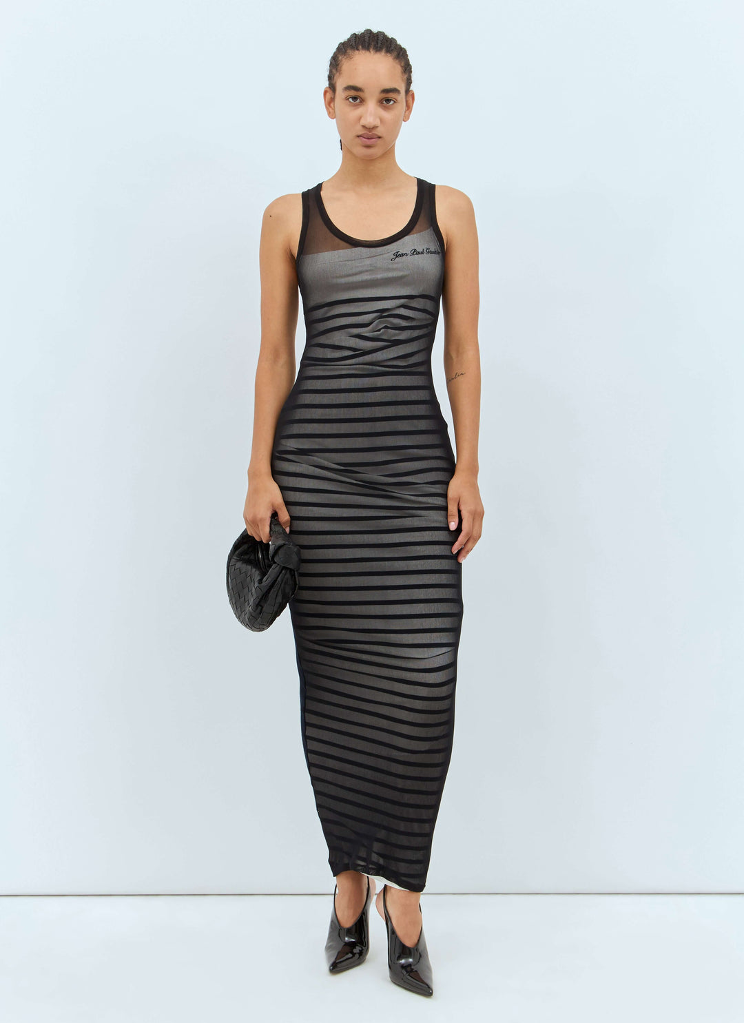 Jean Paul Gaultier Women Ribbed Mariniere Maxi Dress