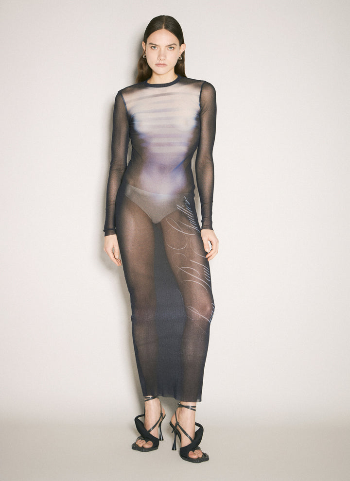 Jean Paul Gaultier Women Le Mâle Crewneck Maxi Dress