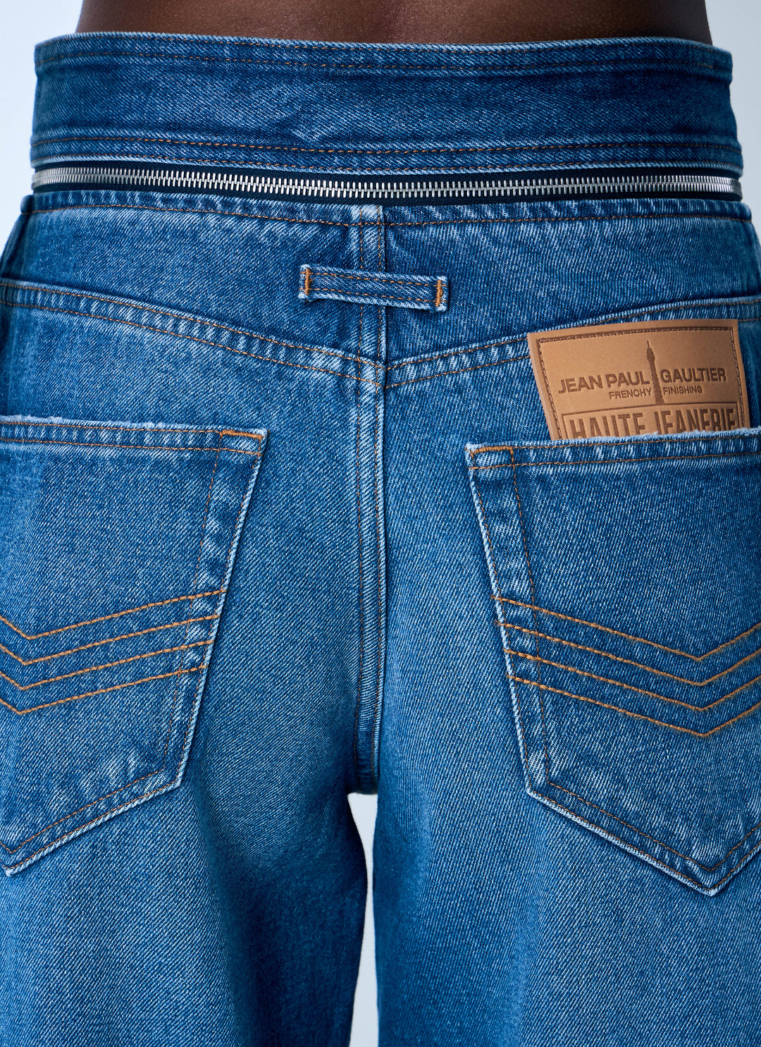 Jean Paul Gaultier Women Zip-Belt Denim Jeans