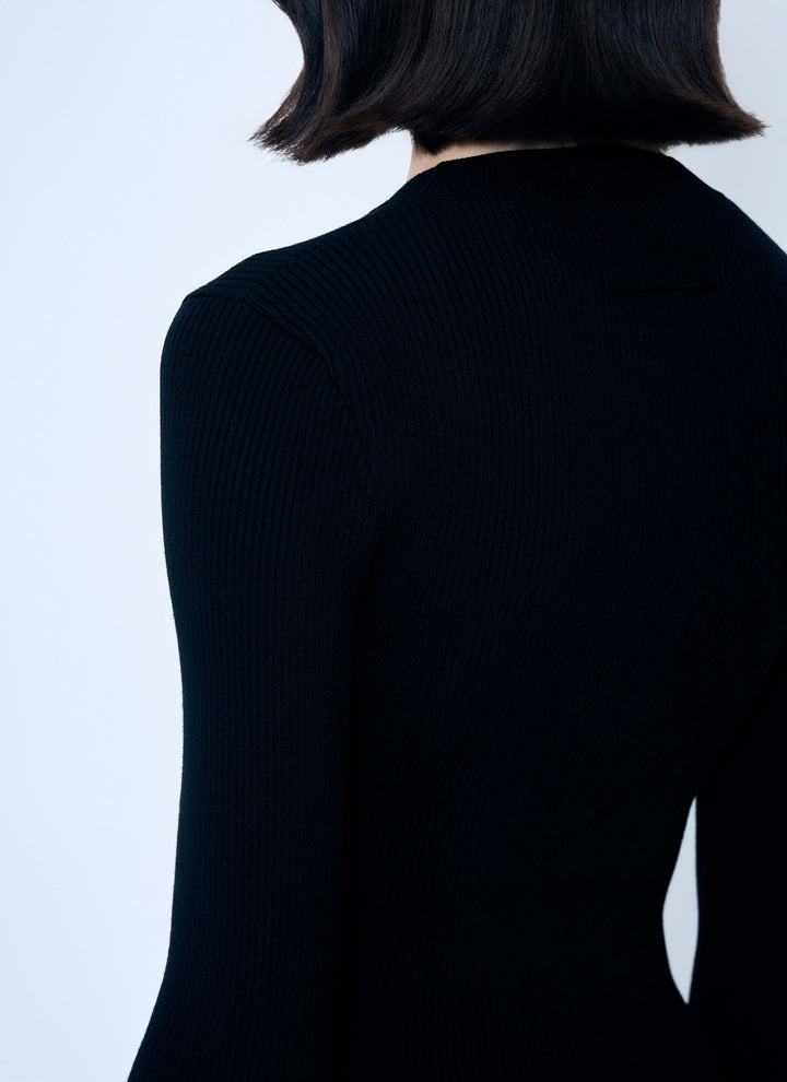 Jean Paul Gaultier Women Rib Sweater With Transparent Panels