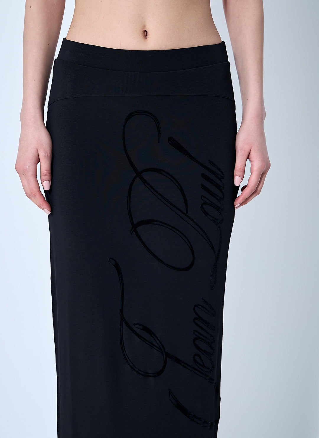 Jean Paul Gaultier Women Mesh Tattoo Midi Skirt