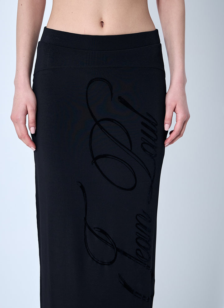 Jean Paul Gaultier Women Mesh Tattoo Midi Skirt
