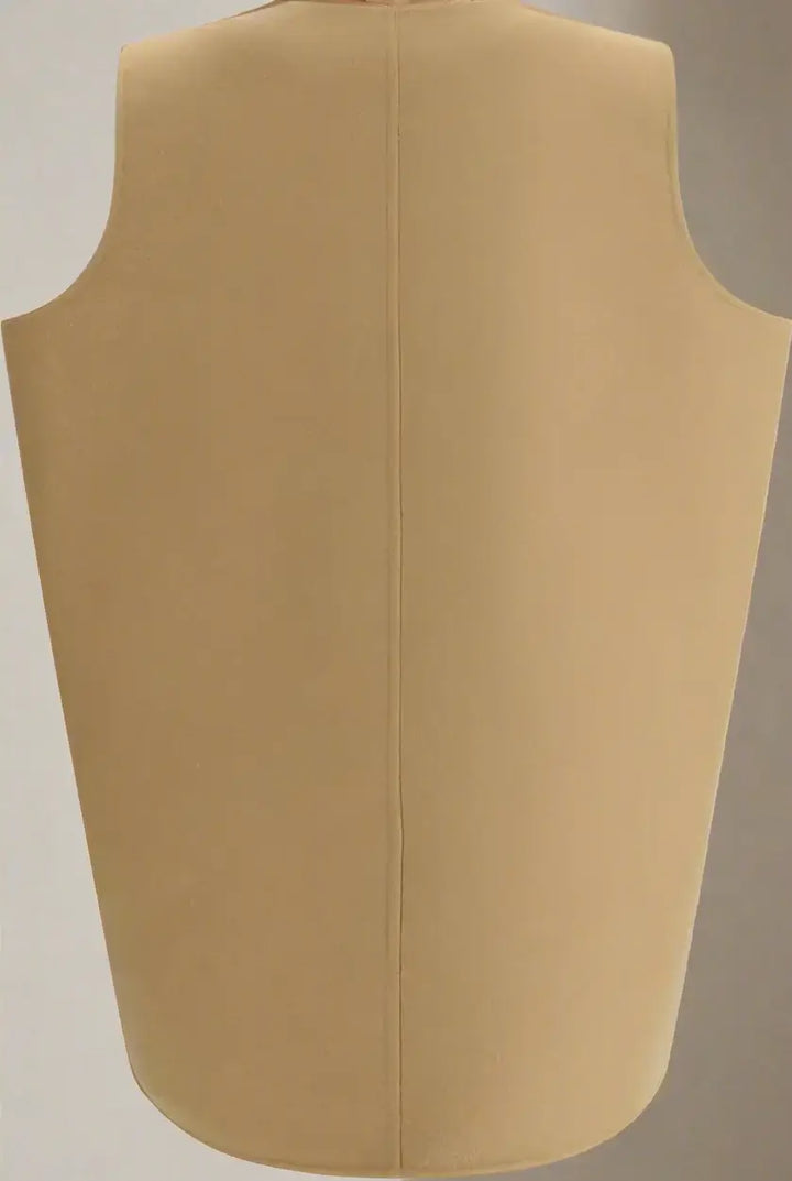 Beige vest on a white background