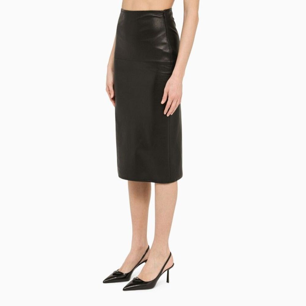 Prada Women Sheath Skirt In Leather