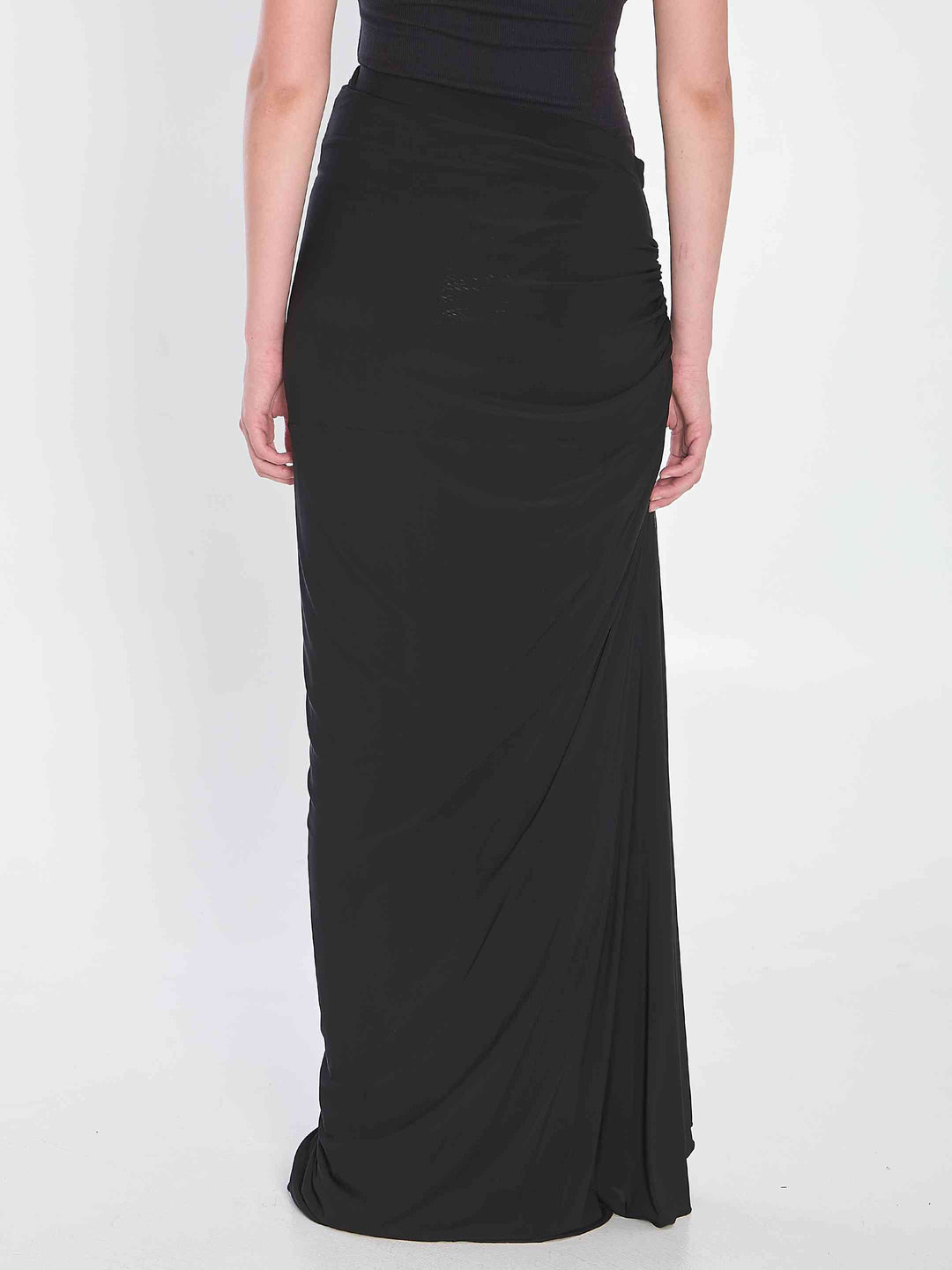 Alaia Women Long Draped Jersey Dress