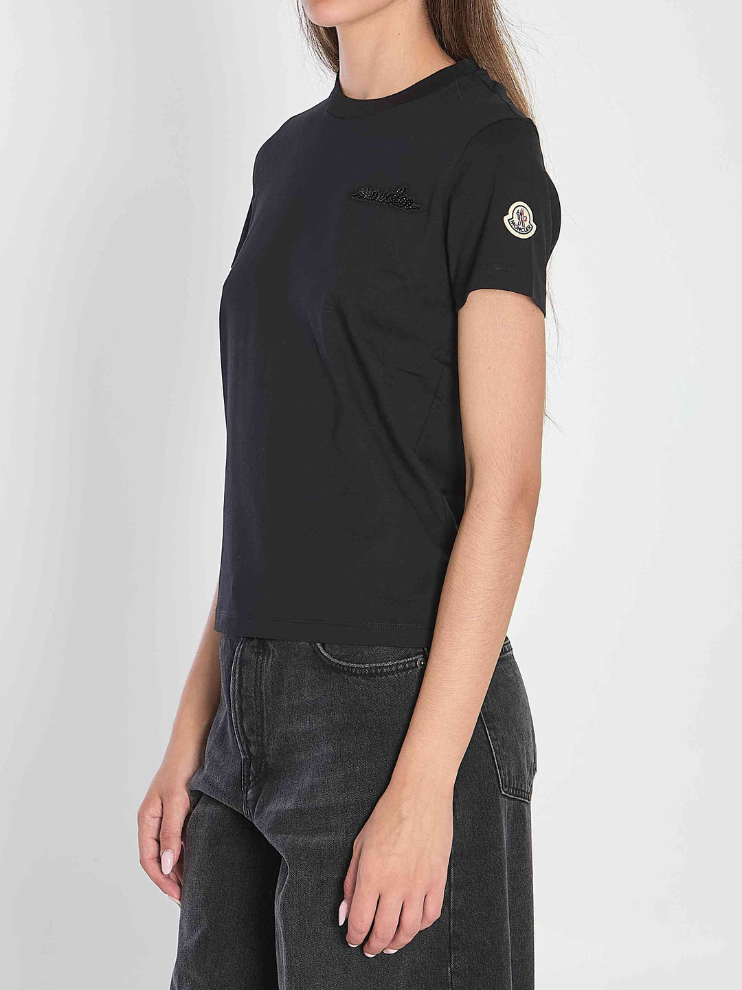 Moncler Women Beaded Logo T-Shirt