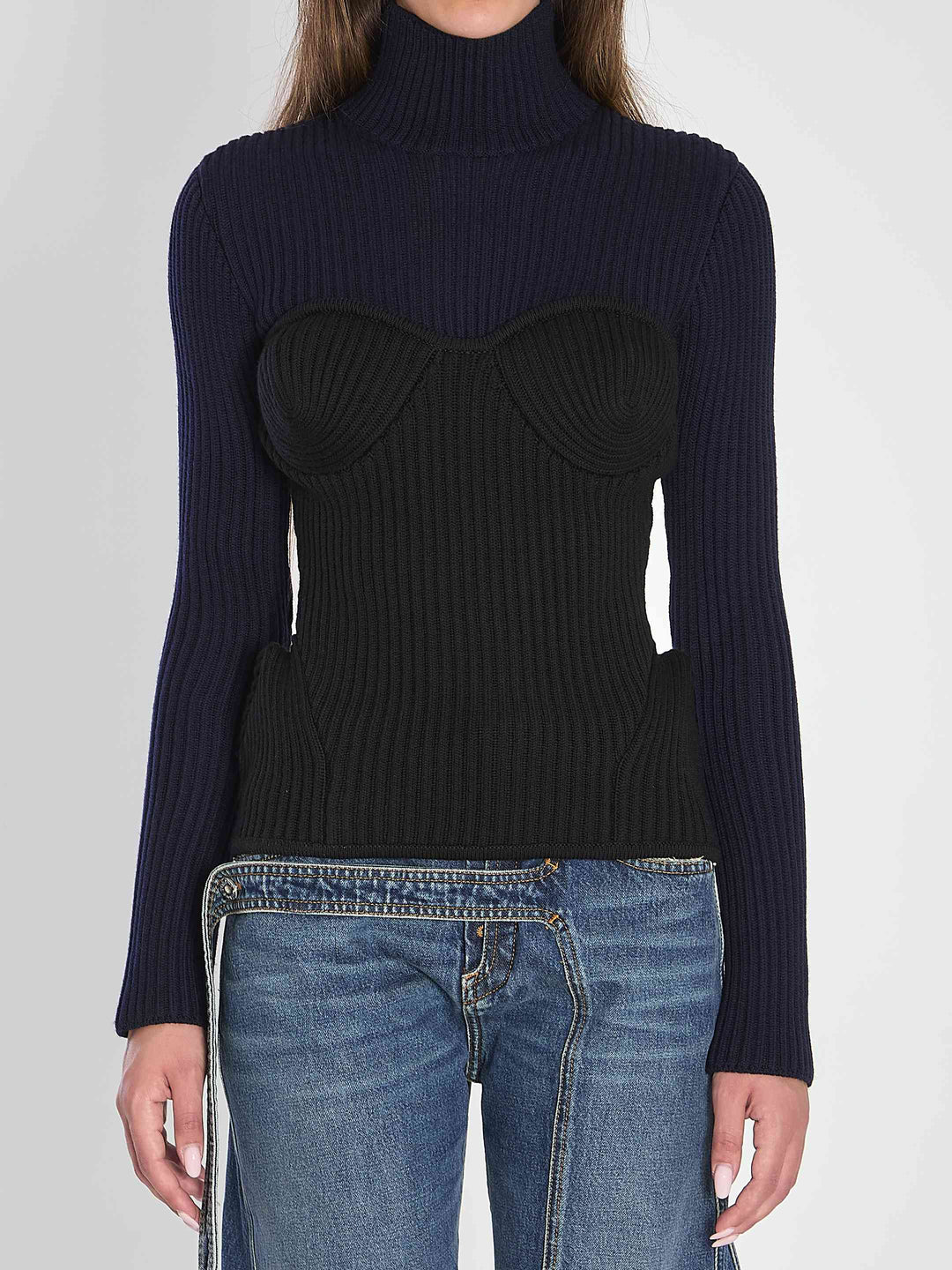 Jean Paul Gaultier Women Ribbed Knit Pullover