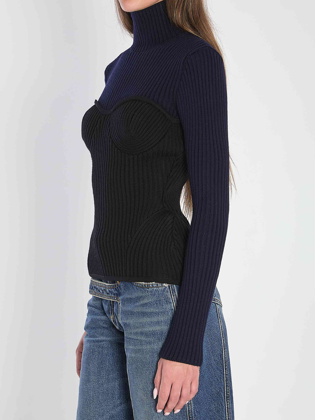 Jean Paul Gaultier Women Ribbed Knit Pullover