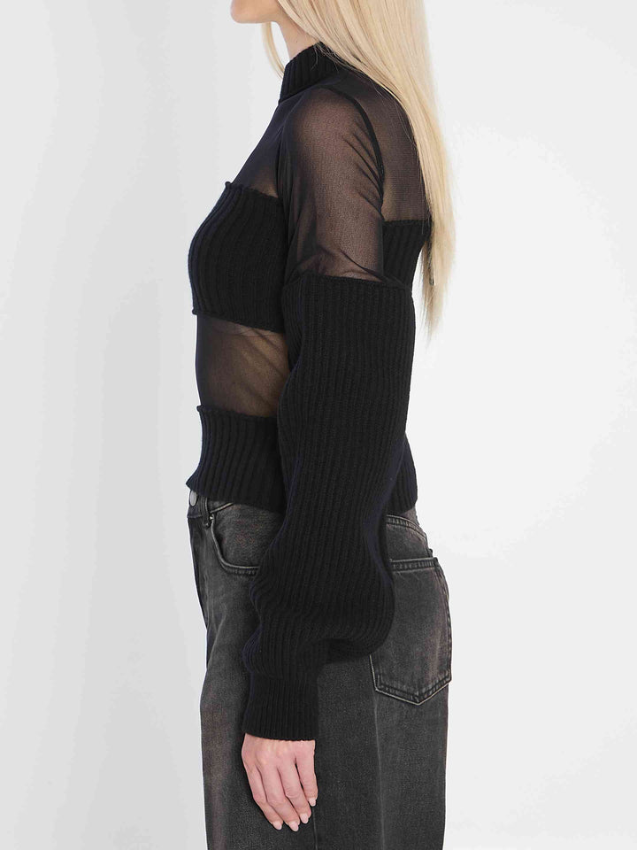 Jean Paul Gaultier Women Sheer-Effect Sweater