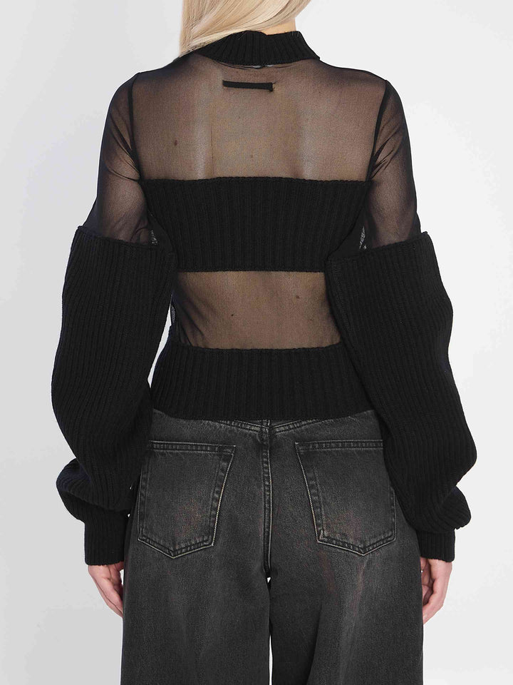 Jean Paul Gaultier Women Sheer-Effect Sweater