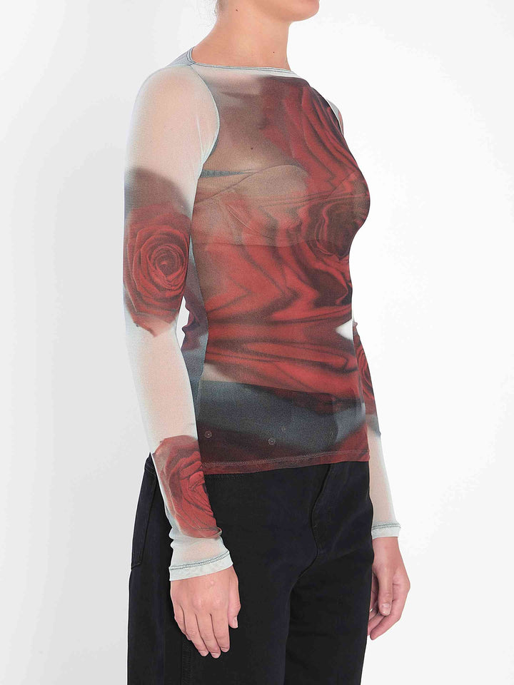 Jean Paul Gaultier Women Blurry Roses Top
