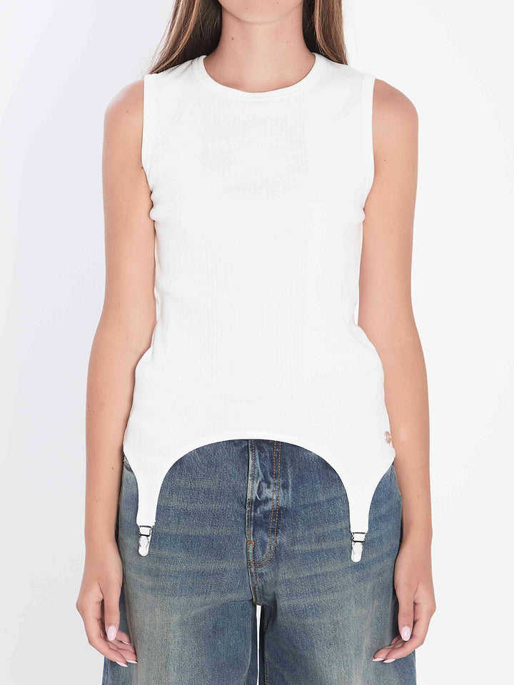 Jean Paul Gaultier Women Tank Top With Lingerie Garter