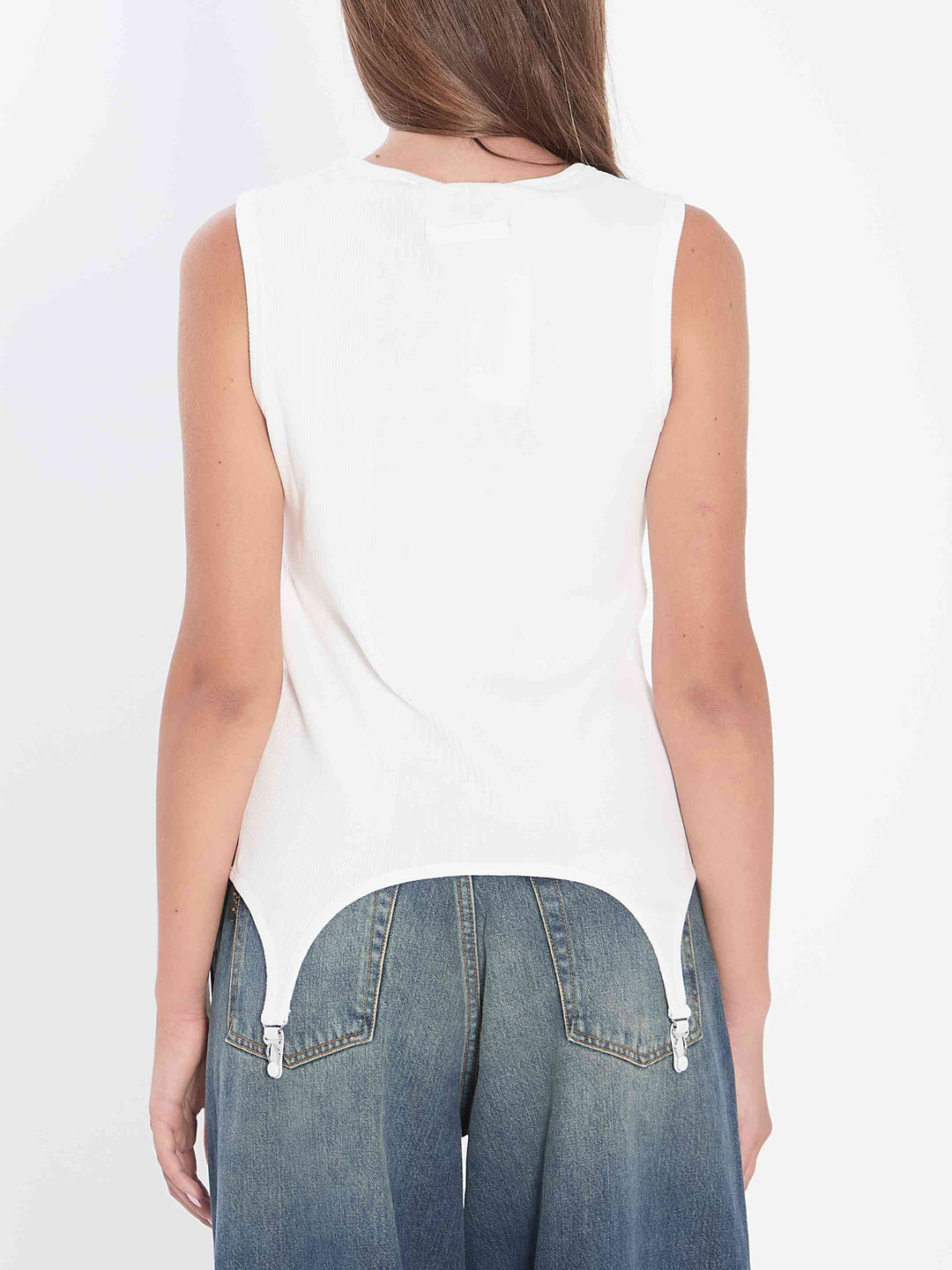 Jean Paul Gaultier Women Tank Top With Lingerie Garter
