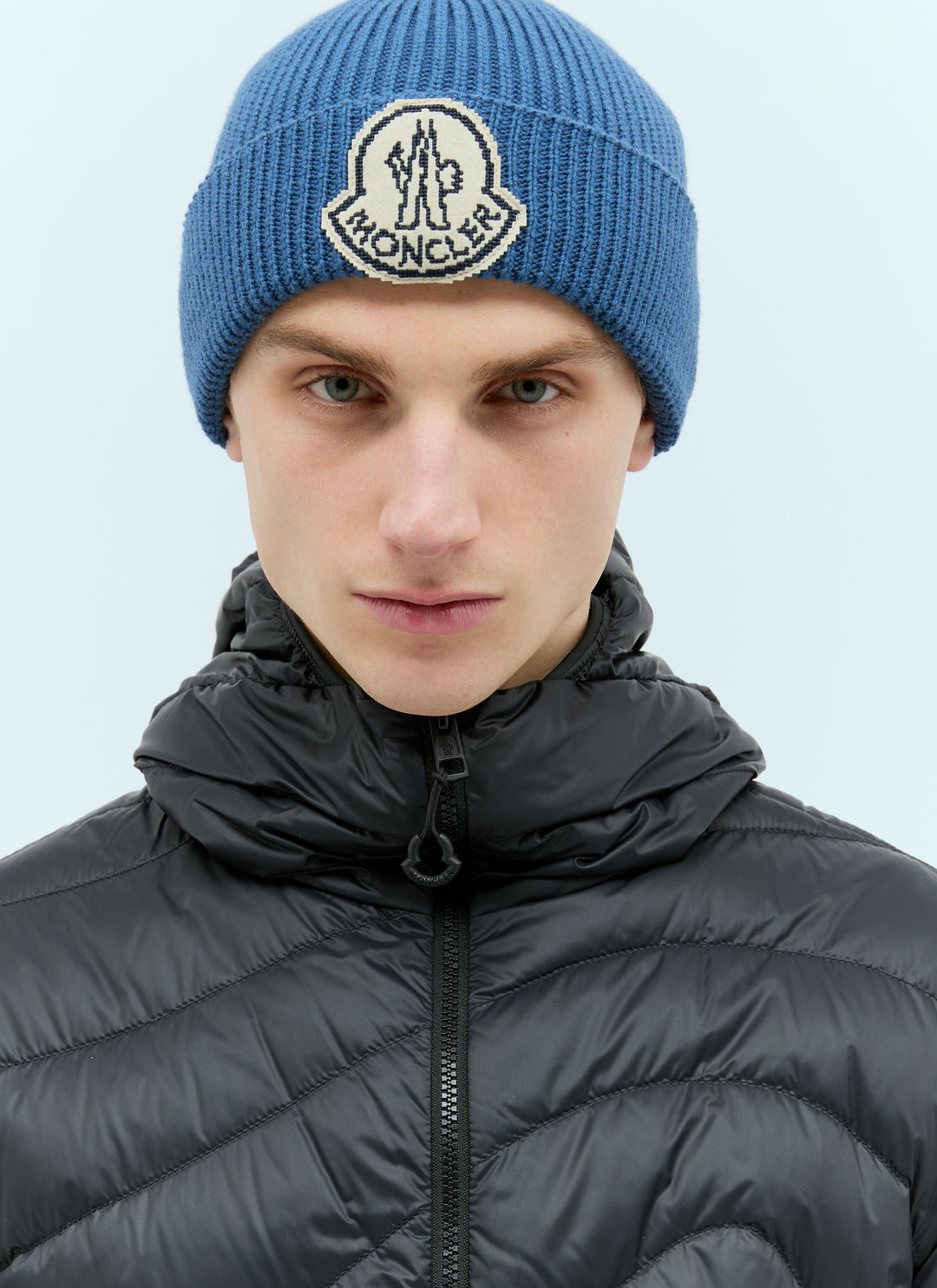 Moncler Men Logo Patch Beanie Hat