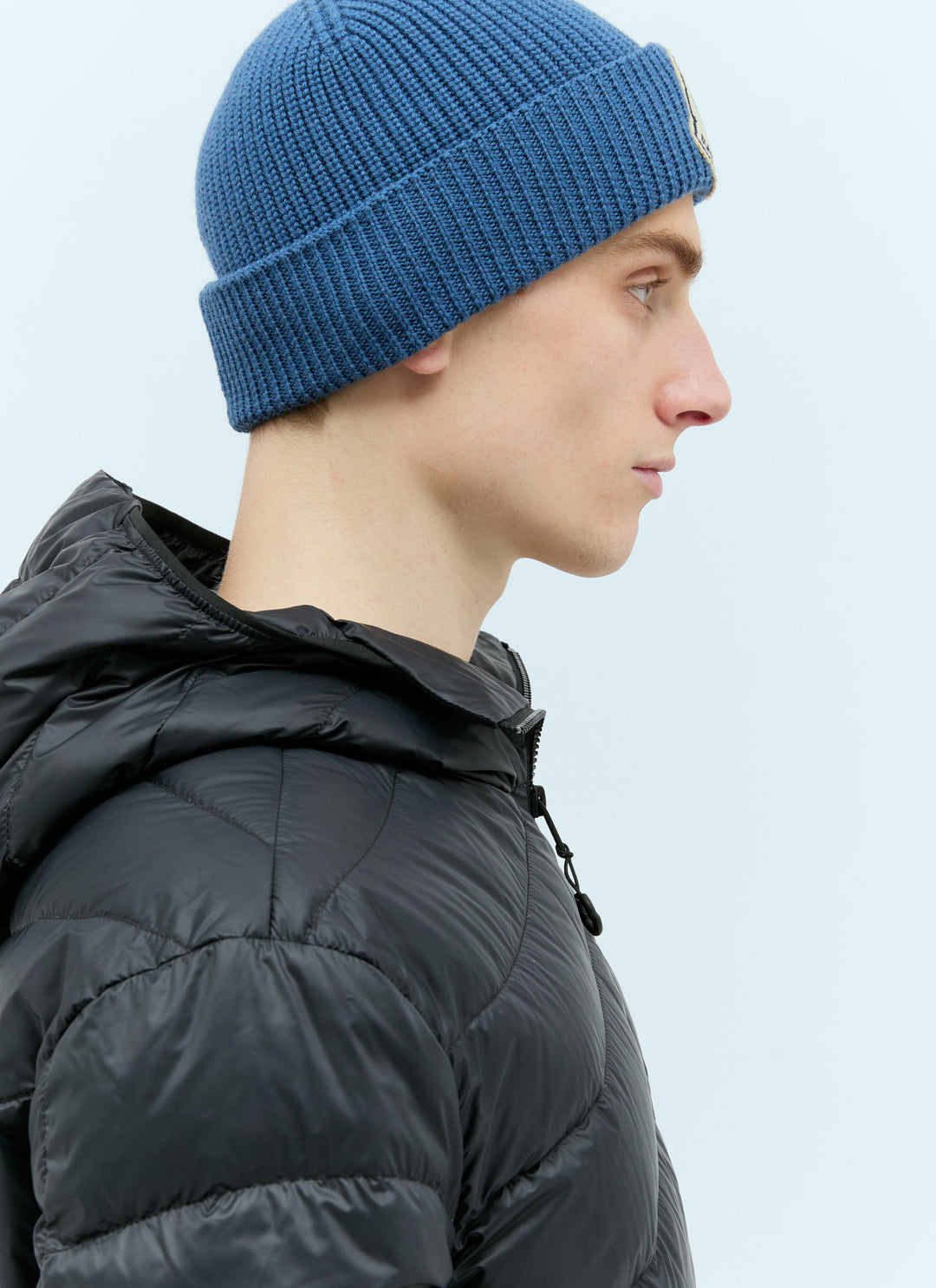 Moncler Men Logo Patch Beanie Hat