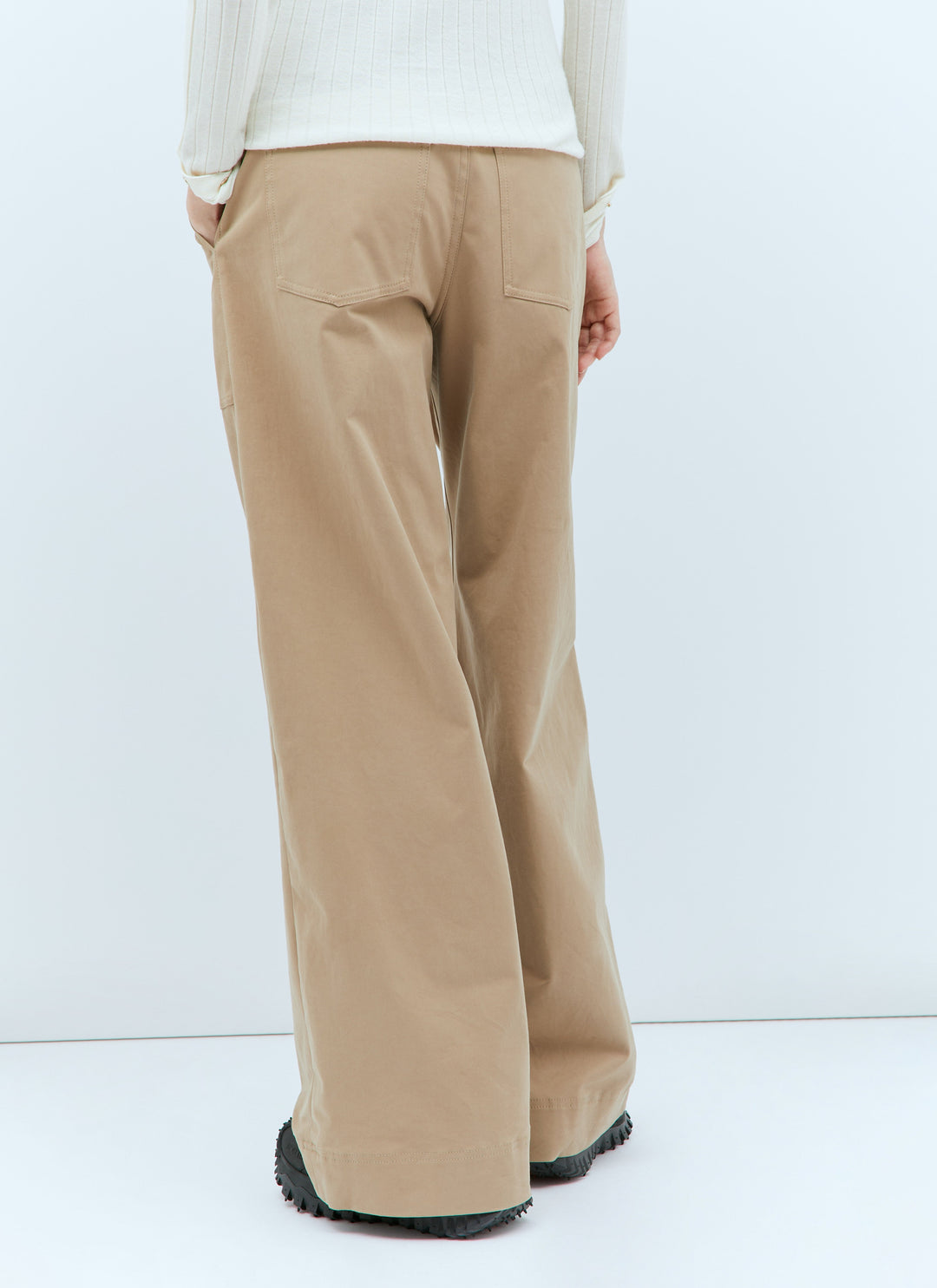 Moncler Women Wide-Leg Twill Pants