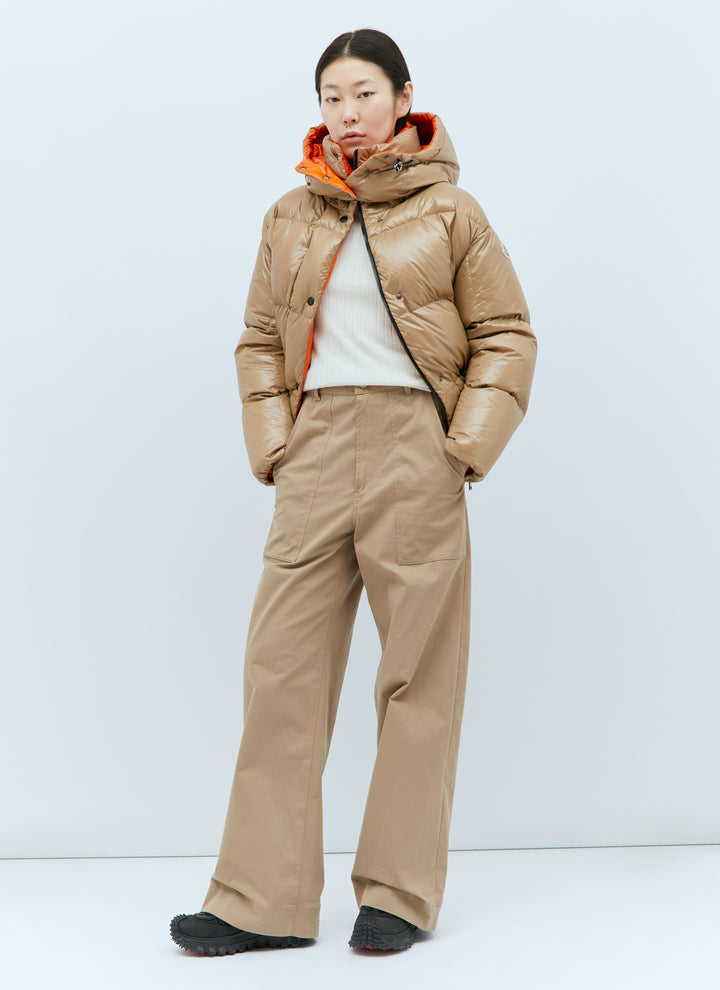 Moncler Women Wide-Leg Twill Pants
