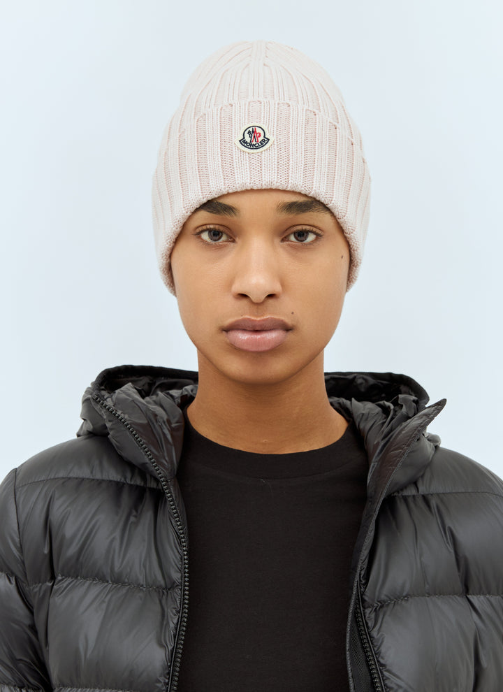 Moncler Women Logo Patch Beanie Hat