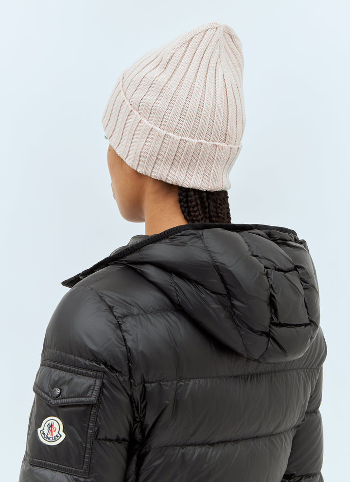 Moncler Women Logo Patch Beanie Hat