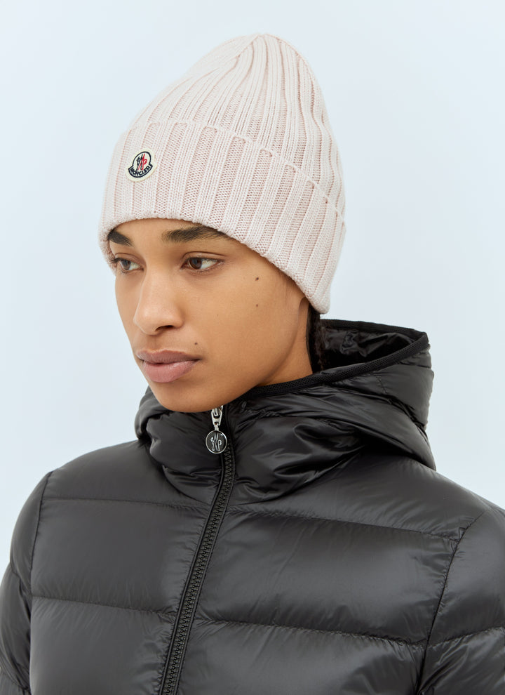 Moncler Women Logo Patch Beanie Hat