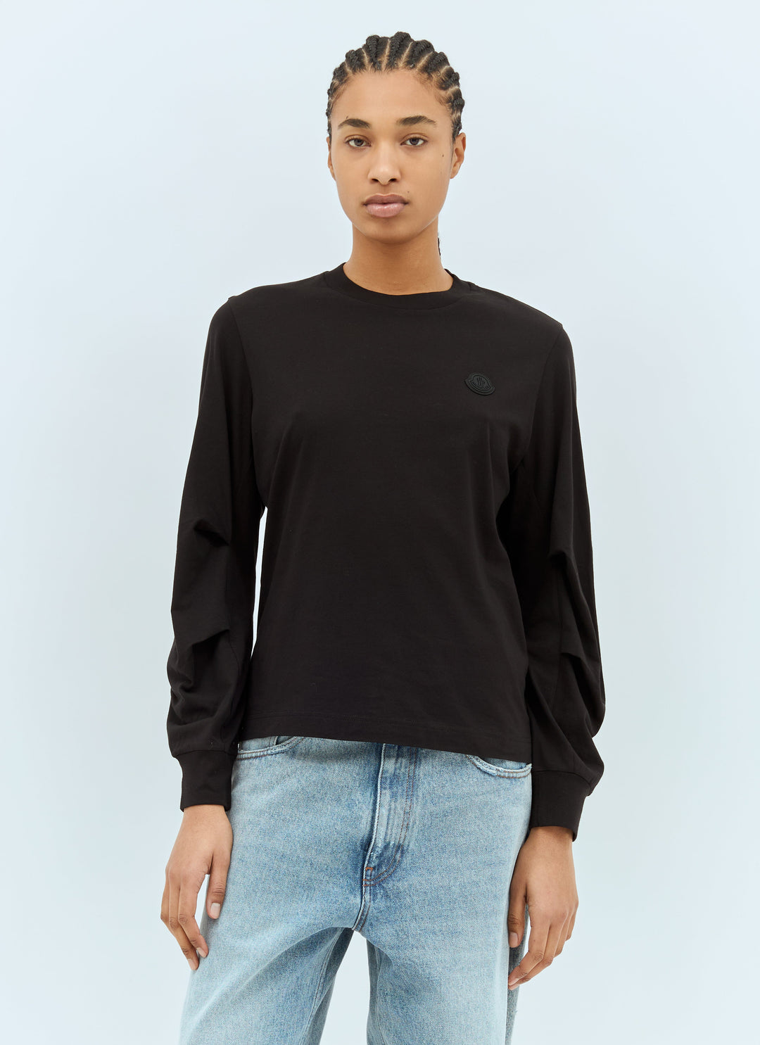 Moncler Women Logo Patch Long-Sleeve T-Shirt