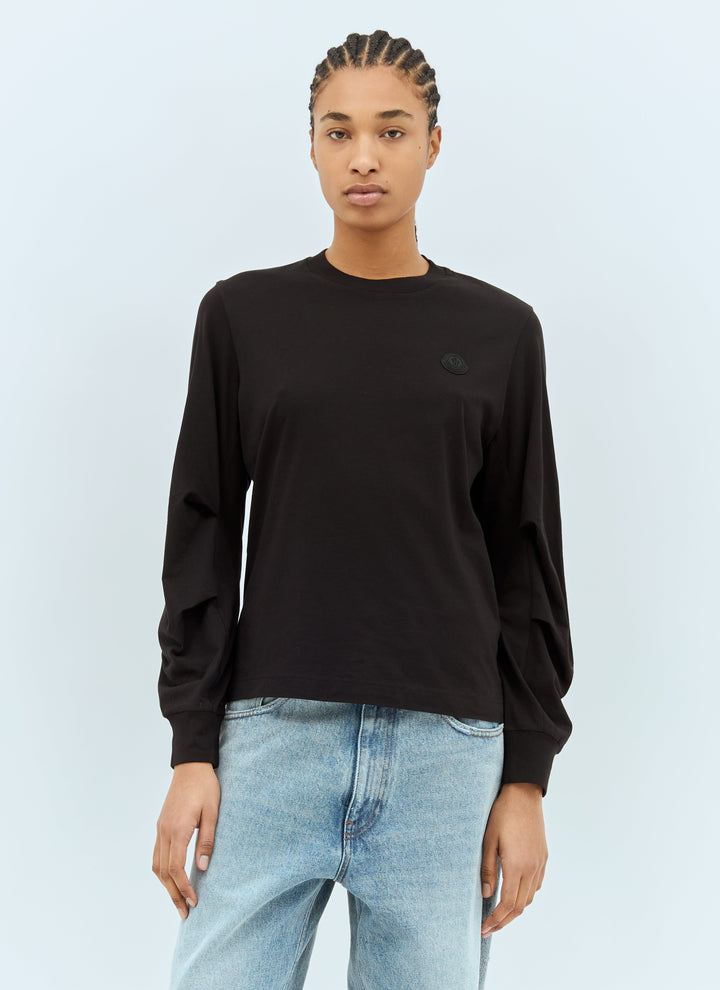 Moncler Women Logo Patch Long-Sleeve T-Shirt