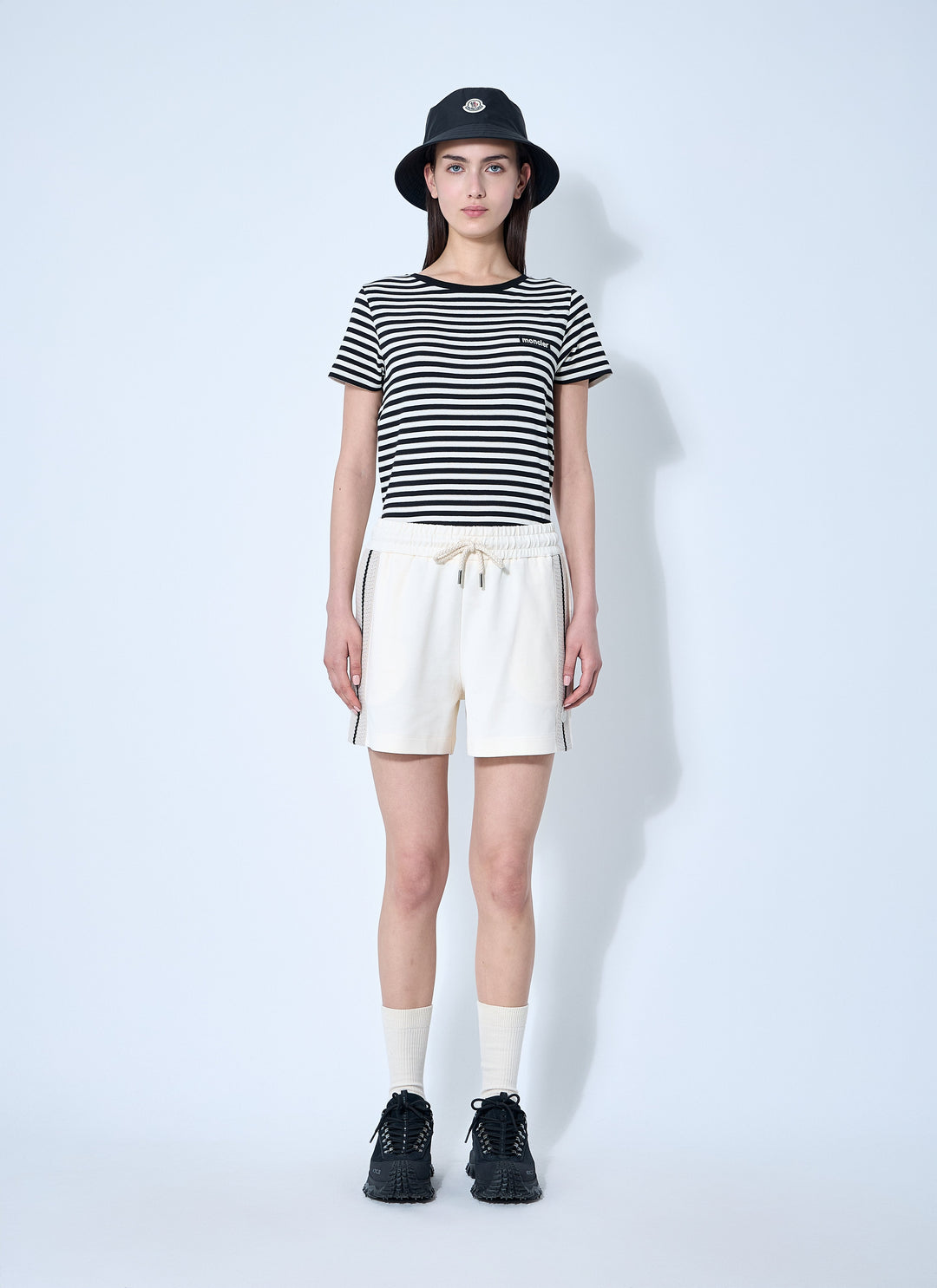 Moncler Women Striped Logo Motif T-Shirt