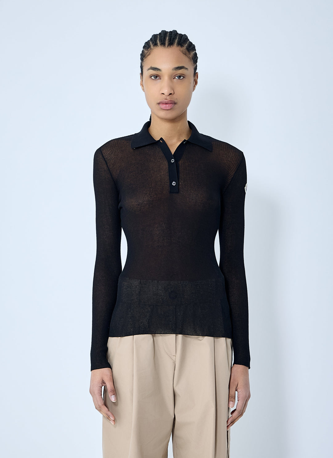 Moncler Women Logo Motif Polo Shirt
