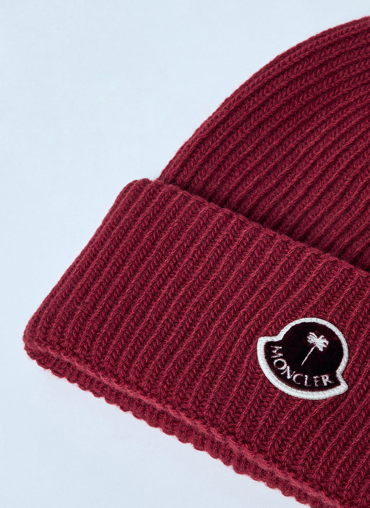 8 Moncler Palm Angels Women Logo Patch Beanie Hat