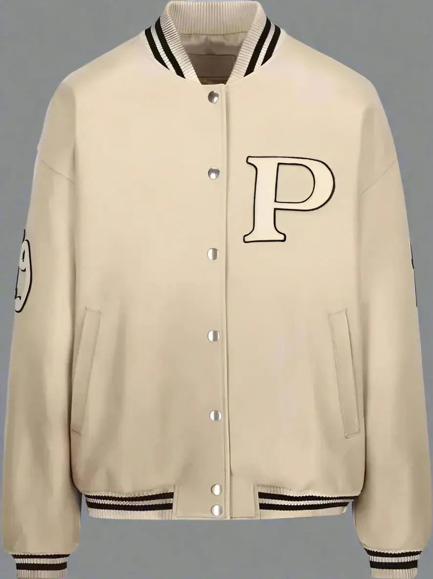 PRADA women's Padded Leather Varsity Jacket