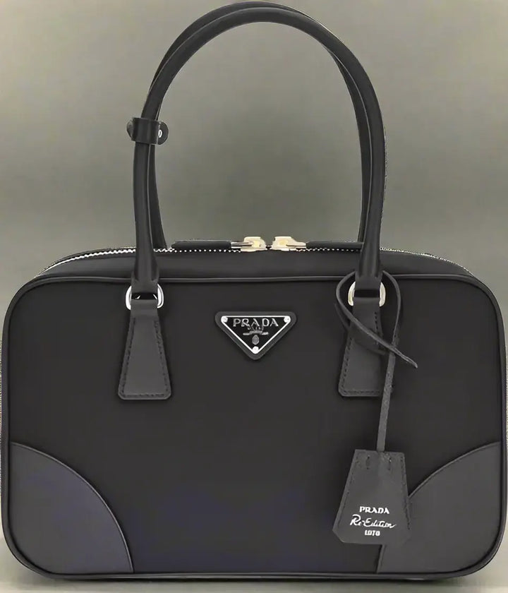 PRADA women's black  Re-Nylon Handbag