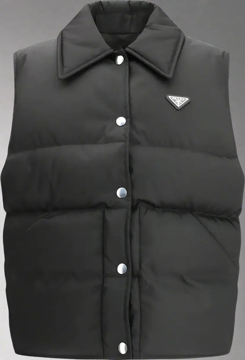 PRADA women's black Padded re-nylon Vest