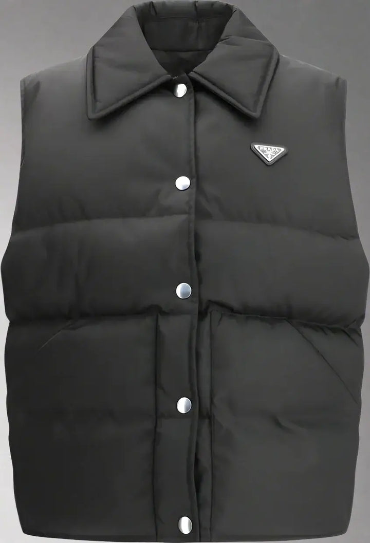 PRADA women's black Padded re-nylon Vest