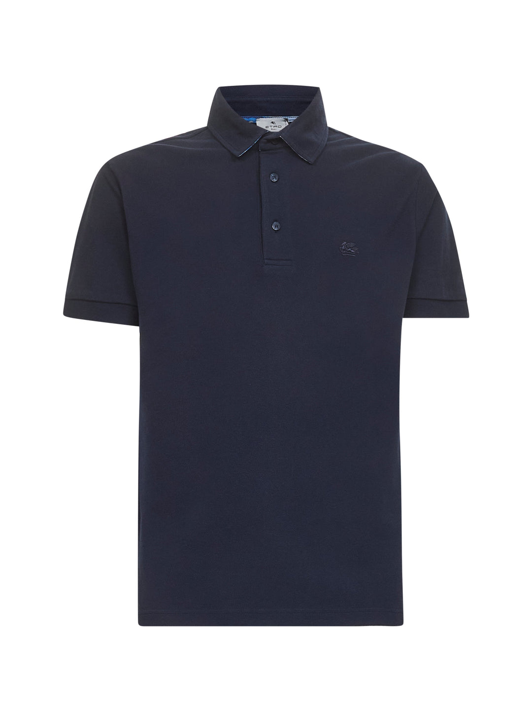Etro Men Blue Cotton Piquet Polo Shirt