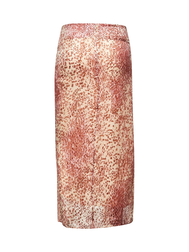 Isabel Marant Women Lisanne Burnout Velvet Midi Skirt