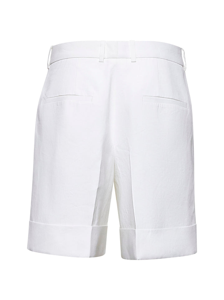 Jil Sander Women White Linen Shorts