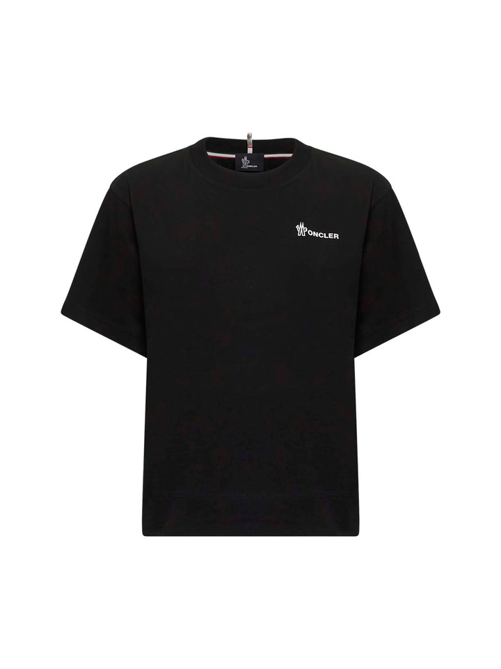 Moncler Grenoble Women Black Cotton Logo T-Shirt