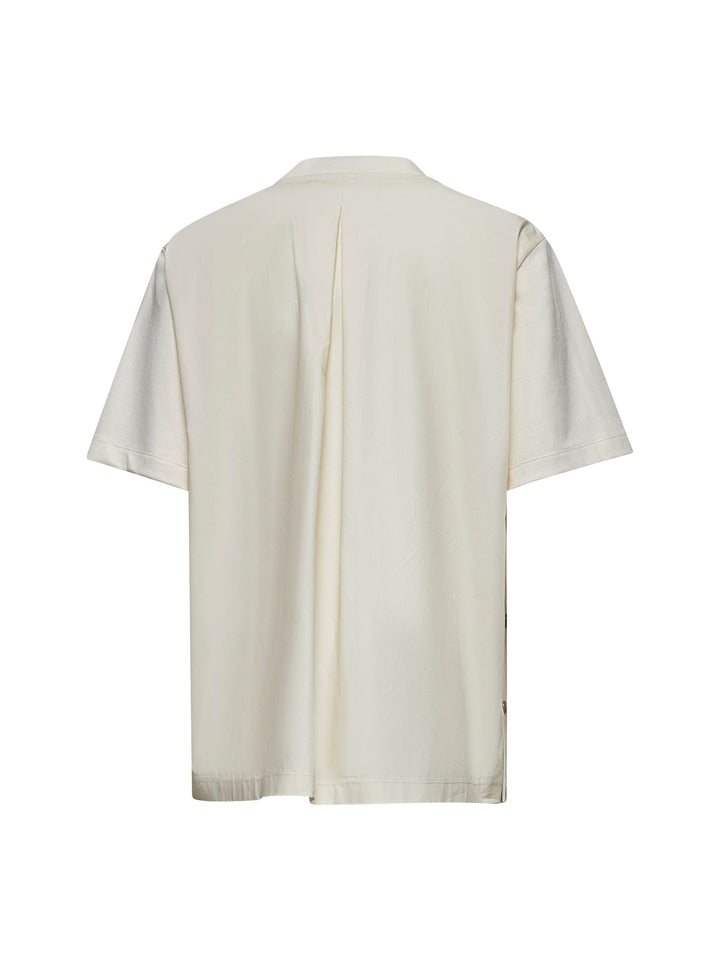 Moncler Women Ivory Cotton Pocket T-Shirt