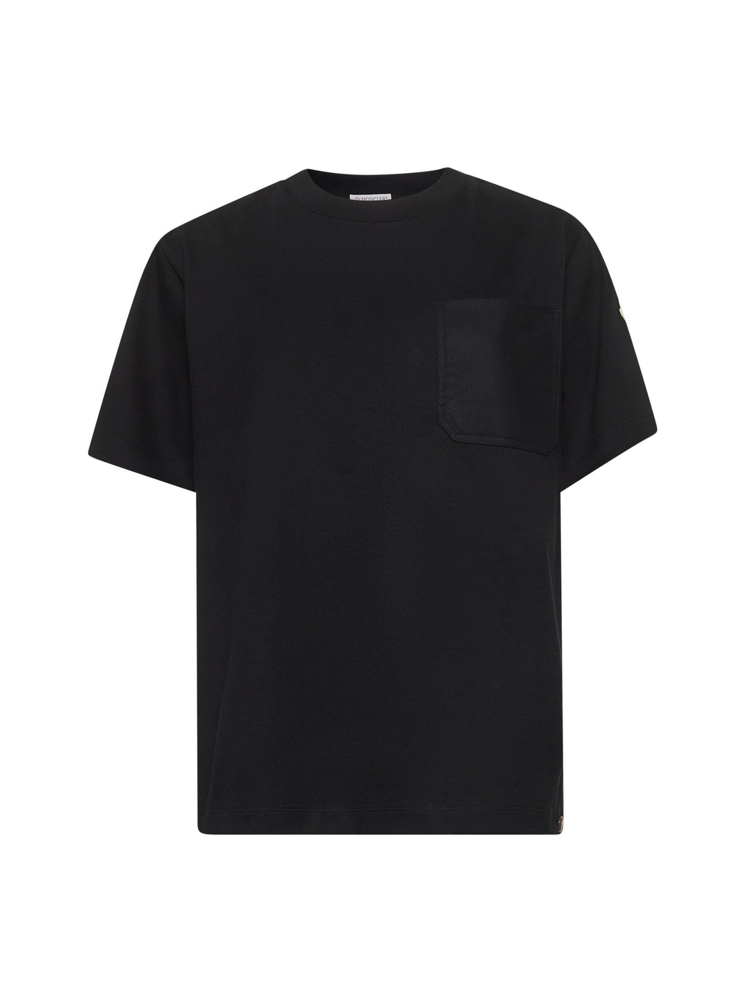 Moncler Women Black Cotton Pocket T-Shirt