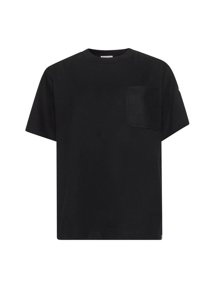 Moncler Women Black Cotton Pocket T-Shirt