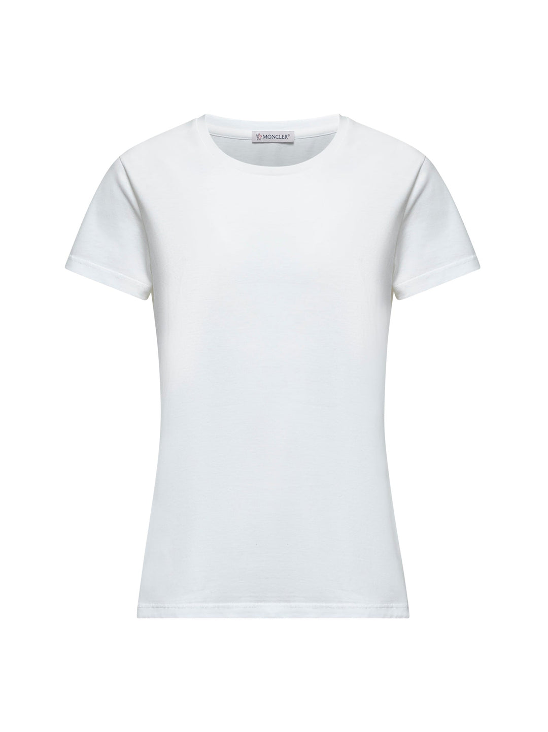 Moncler Women White Jersey Logo Patch T-Shirt