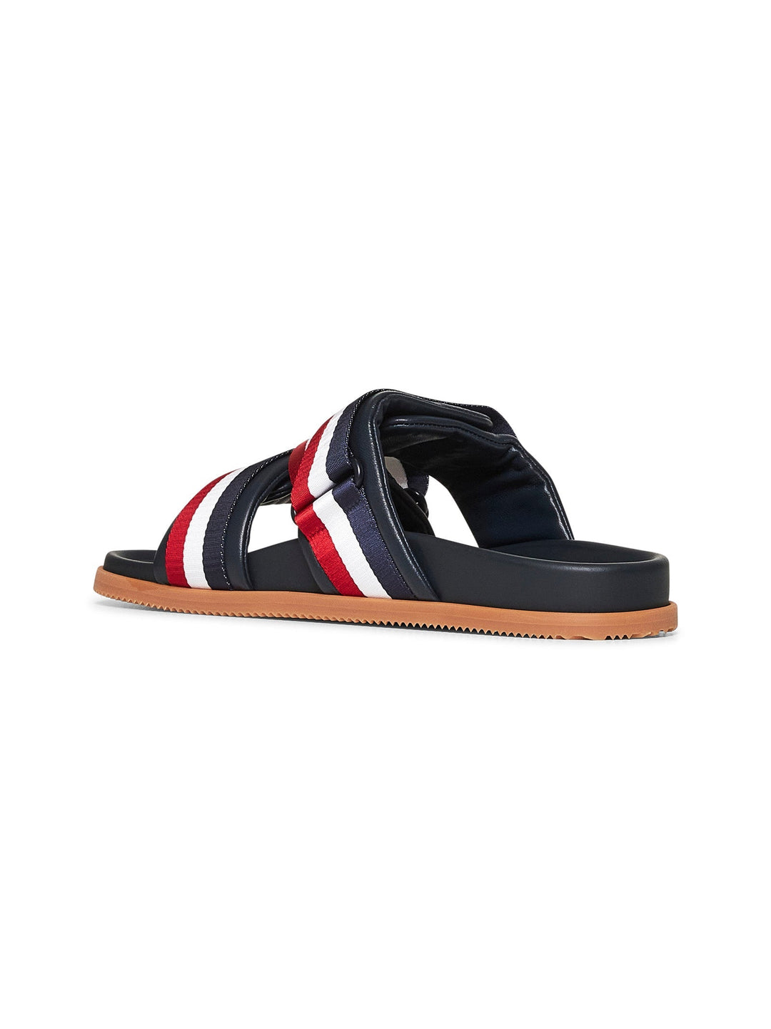 Moncler Men Blue Leather Mon Summer Sliders