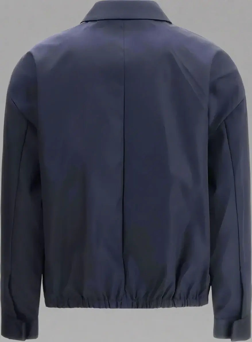Navy blue jacket on a white background