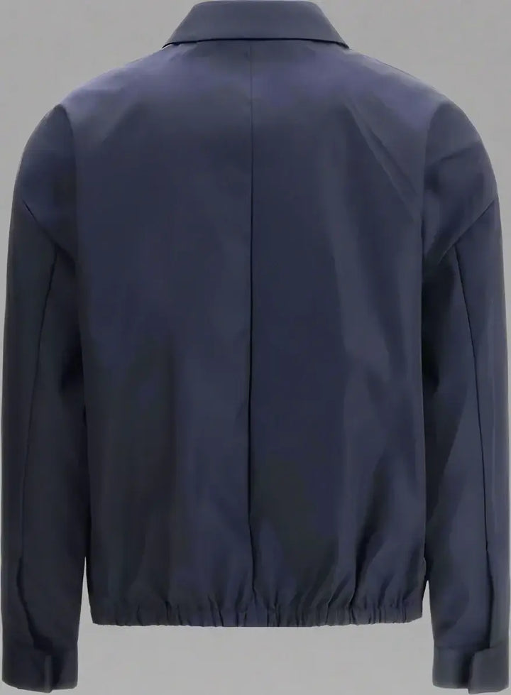 Navy blue jacket on a white background