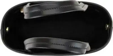 PRADA black Logo Leather Tote bag