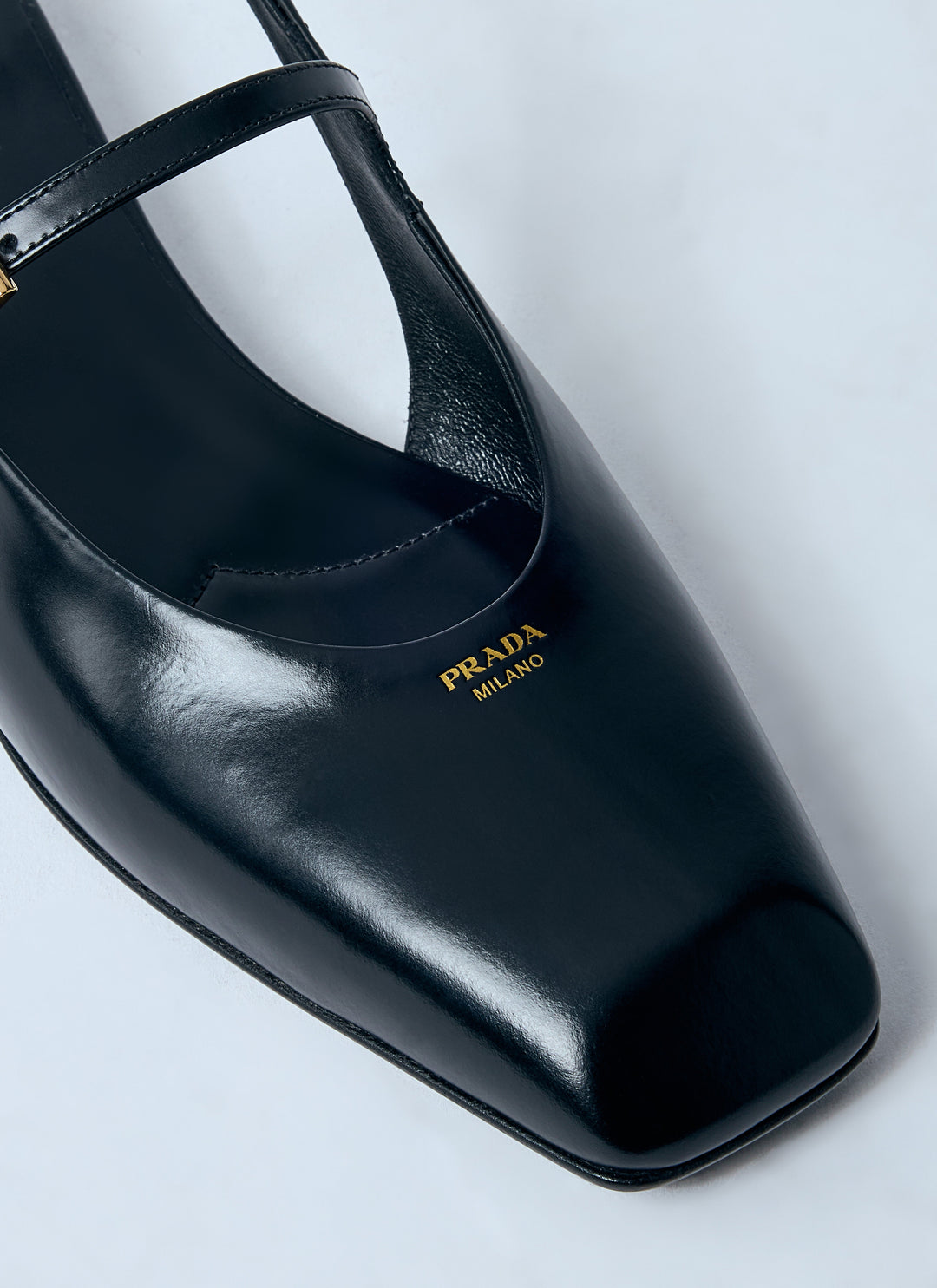 Prada Women Leather Slingback Ballerina Pumps