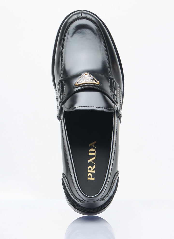Prada Women Brushed Leather Loafers