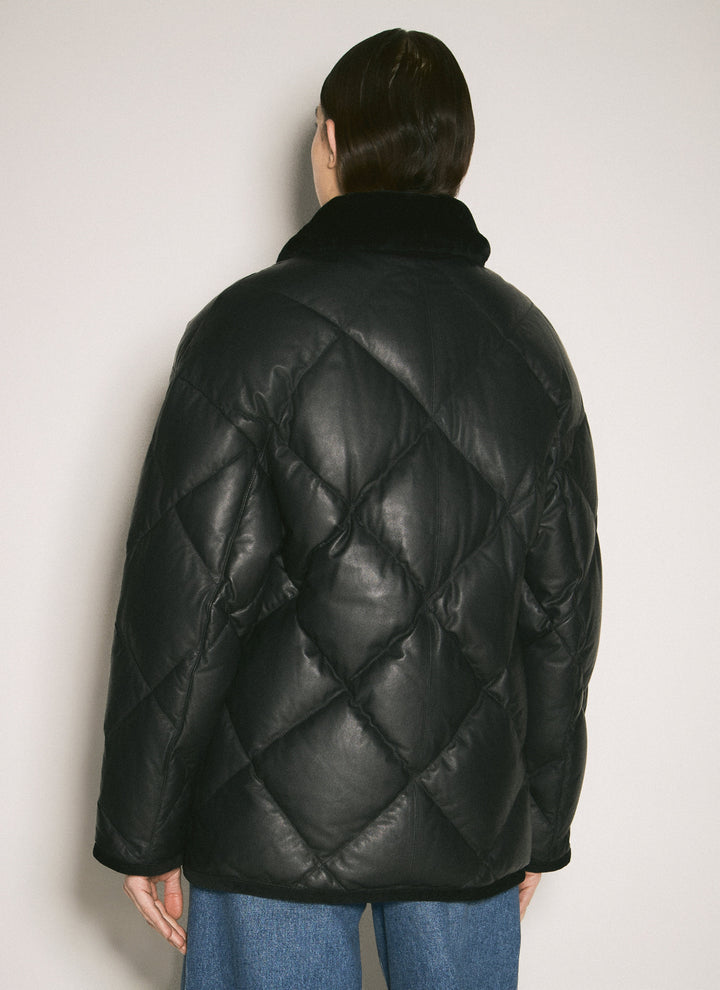 Prada Women Quilted Nappa Leather Caban