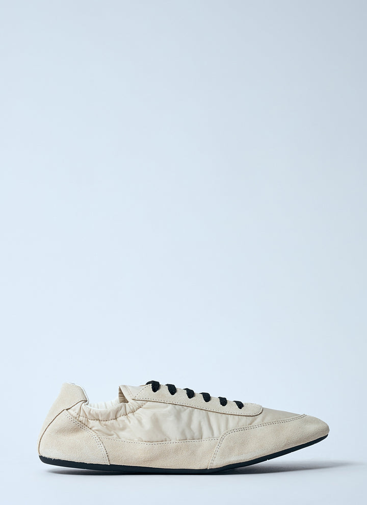 Prada Women Collapse Re-Nylon And Suede Sneakers
