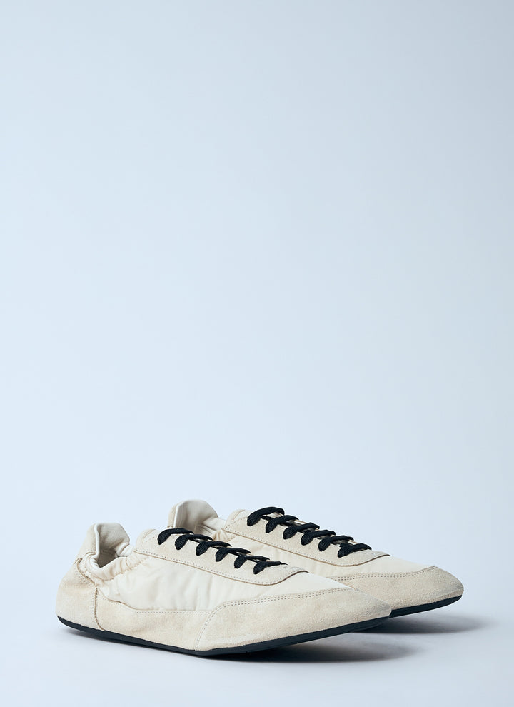 Prada Women Collapse Re-Nylon And Suede Sneakers